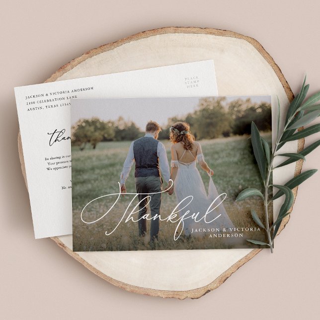 Anúncio Cartão Postal Agradecido de Romance (Criador carregado)