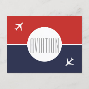 Anúncio Cartão postal de avião piloto de avião branco Funk