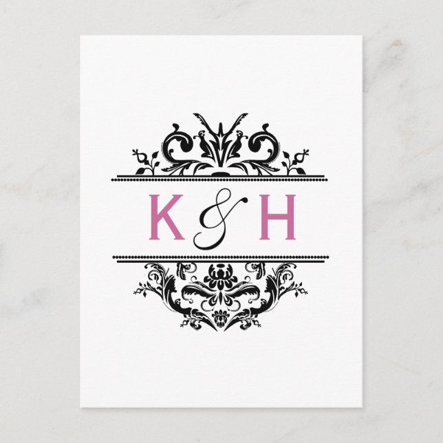 Anúncio Cartão postal de aviso de data de Black & Grape Cr (Frente)