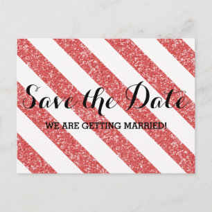 Anúncio Cartão postal de aviso de data de casamento com li