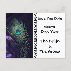 Anúncio Cartão postal de aviso de data de casamento com Pa