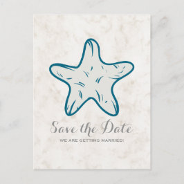 Anúncio Cartão postal de aviso prévio com estrela-do-mar r