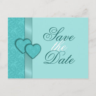 Anúncio Cartão postal de aviso prévio Lacy Damask Hearts