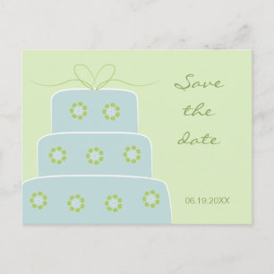 Anúncio Cartão postal de bolo de casamento para salvar a d