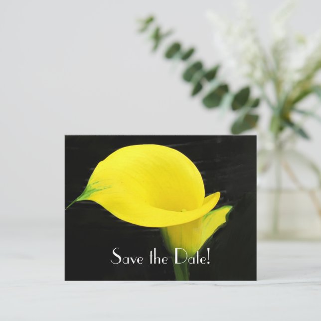 Anúncio Cartão postal de Calla Lily para salvar a data (Em pé/Frente)