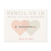 Cartão Postal de Casamento Salve a Data