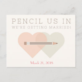 Anúncio Cartão Postal de Casamento Salve a Data