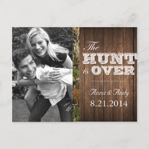 Anúncio Cartão postal de casamento Save The Date com camuf