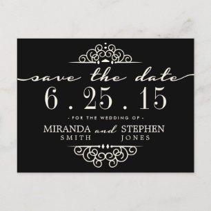 Anúncio Cartão postal de casamento Simple Chic para salvar