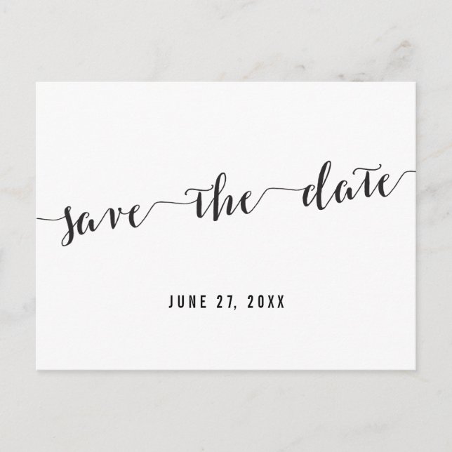 Anúncio Cartão postal de data de casamento personalizado p (Frente)