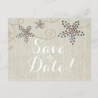 Cartão postal de data de salva Starfish Elegance B