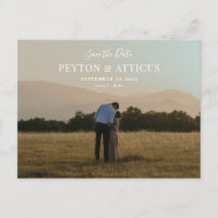 Cartão postal de data de salvamento de foto paisag