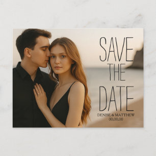 Anúncio Cartão Postal de Data de Salvamento de Foto Person