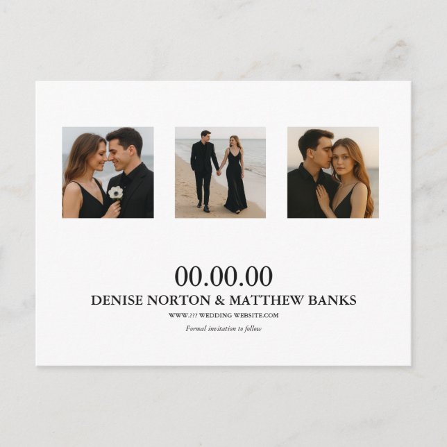 Anúncio Cartão Postal de Data de Salvamento de Foto Person (Frente)