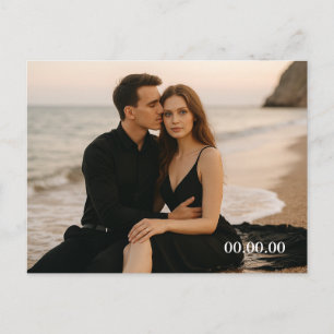 Anúncio Cartão Postal de Data de Salvamento de Foto Person