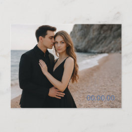 Anúncio Cartão postal de data de salvamento de foto person