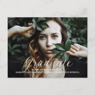 Anúncio Cartão postal de formatura com foto de roteiro del