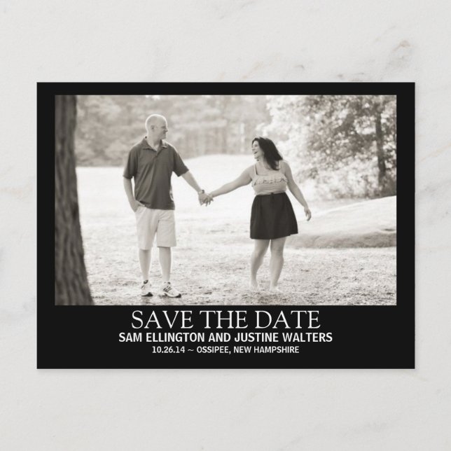 Anúncio Cartão Postal de Foto com Estilo de Poster Moderno (Frente)