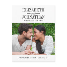 Cartão Postal de Foto Simples e Elegante para Salv