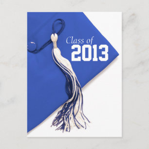 Anúncio Cartão postal de graduação do Boné Real Azul de 20