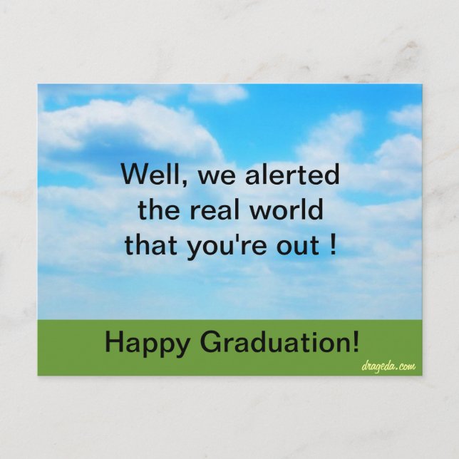 Anúncio Cartão postal de graduação engraçado (Frente)