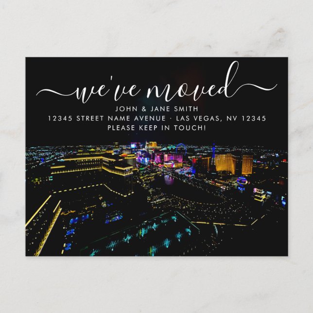 Anúncio Cartão postal de lançamento em movimento em Las Ve (Frente)