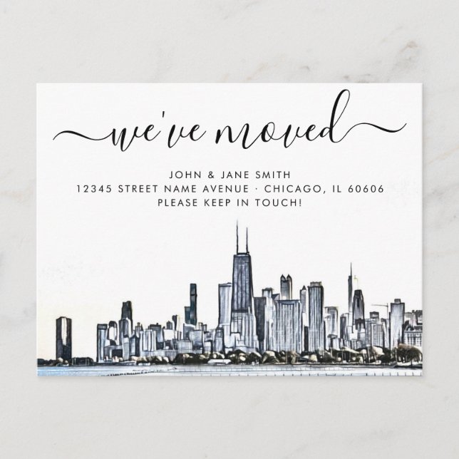 Anúncio Cartão postal de lançamento móvel de Chicago (Frente)