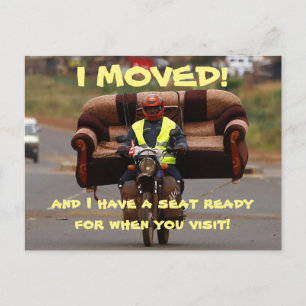 Anúncio Cartão Postal de Mudança de Endereço