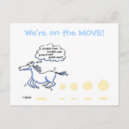 Anúncio Cartão Postal de Mudança de Endereço de Cavalo Eng