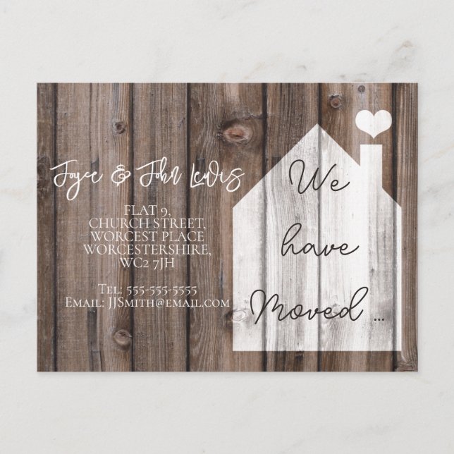 Anúncio Cartão postal de mudança de endereço nos mudamos m (Frente)