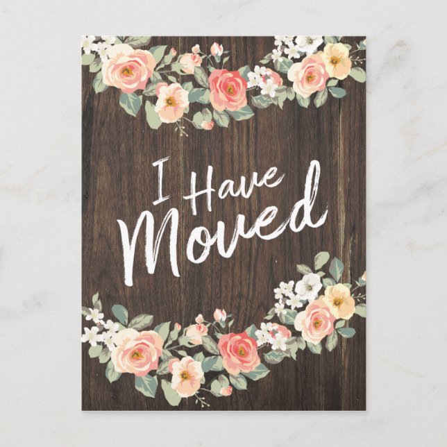 Anúncio Cartão Postal de Mudança para o Campo Rústico (Frente)