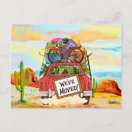 Anúncio Cartão postal de novo endereço Vintage