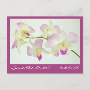 Anúncio Cartão postal de orquídeas, Salve a data!