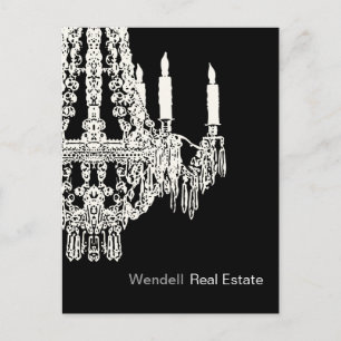 Anúncio Cartão postal de propaganda de agente imobiliário