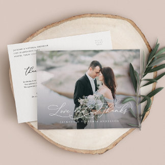 Anúncio Cartão Postal de Romance Amor e Agradecimento