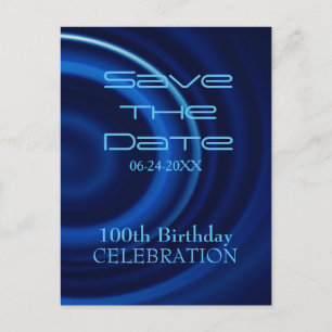 Anúncio Cartão postal de salvar a data de 100º aniversário