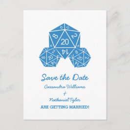Anúncio Cartão Postal de Salvar a Data de Casamento com Da