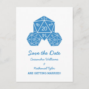 Anúncio Cartão Postal de Salvar a Data de Casamento com Da