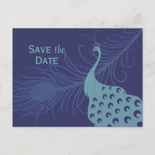 Anúncio Cartão postal de salvar a data do Pavão Bonito