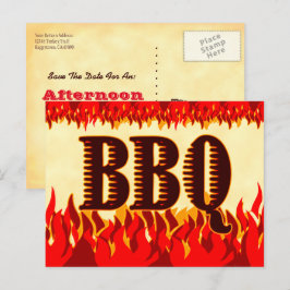 Anúncio Cartão Postal de Salvar a Data Personalizado Churr