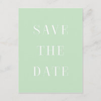 Cartão postal de SAVE THE DATE com tipo moderno em