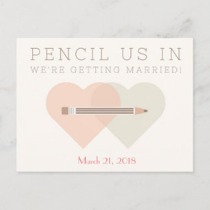 Anúncio Cartão Postal de Save the Date de Casamento