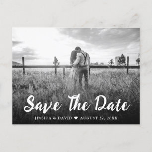 Anúncio Cartão Postal de Save the Date de Casamento com Fo