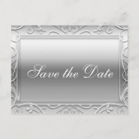 Cartão Postal de Save the Date de Casamento Elegan