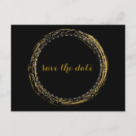 Anúncio Cartão Postal de Save The Date de Círculo Glamour