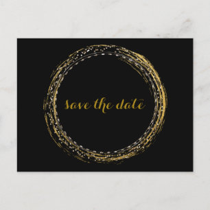 Anúncio Cartão Postal de Save The Date de Círculo Glamour 