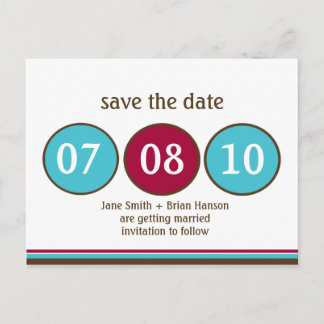 Anúncio Cartão postal de Save the Date de Pontos de Polca 