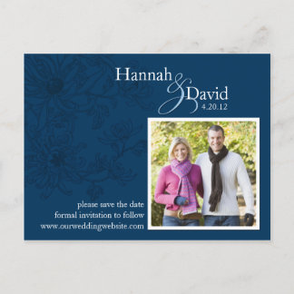 Anúncio Cartão Postal de Save the Date Floral