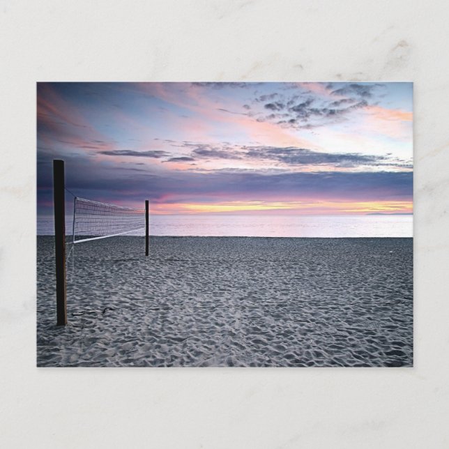 Anúncio Cartão Postal de Save The Date Pôr do Sol na Praia (Frente)