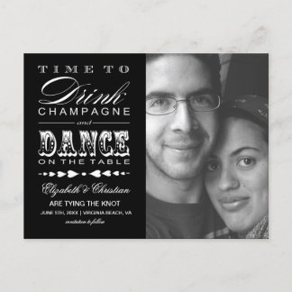 Anúncio Cartão postal de teatro de Champagne SALVE A DATA